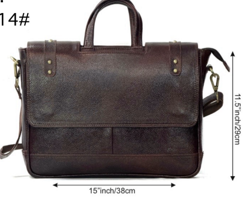 Leather World Unisex Tan Brown Solid Laptop Bag