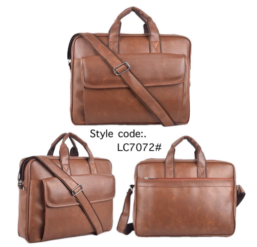 Slim Elite Leather Laptop Briefcase